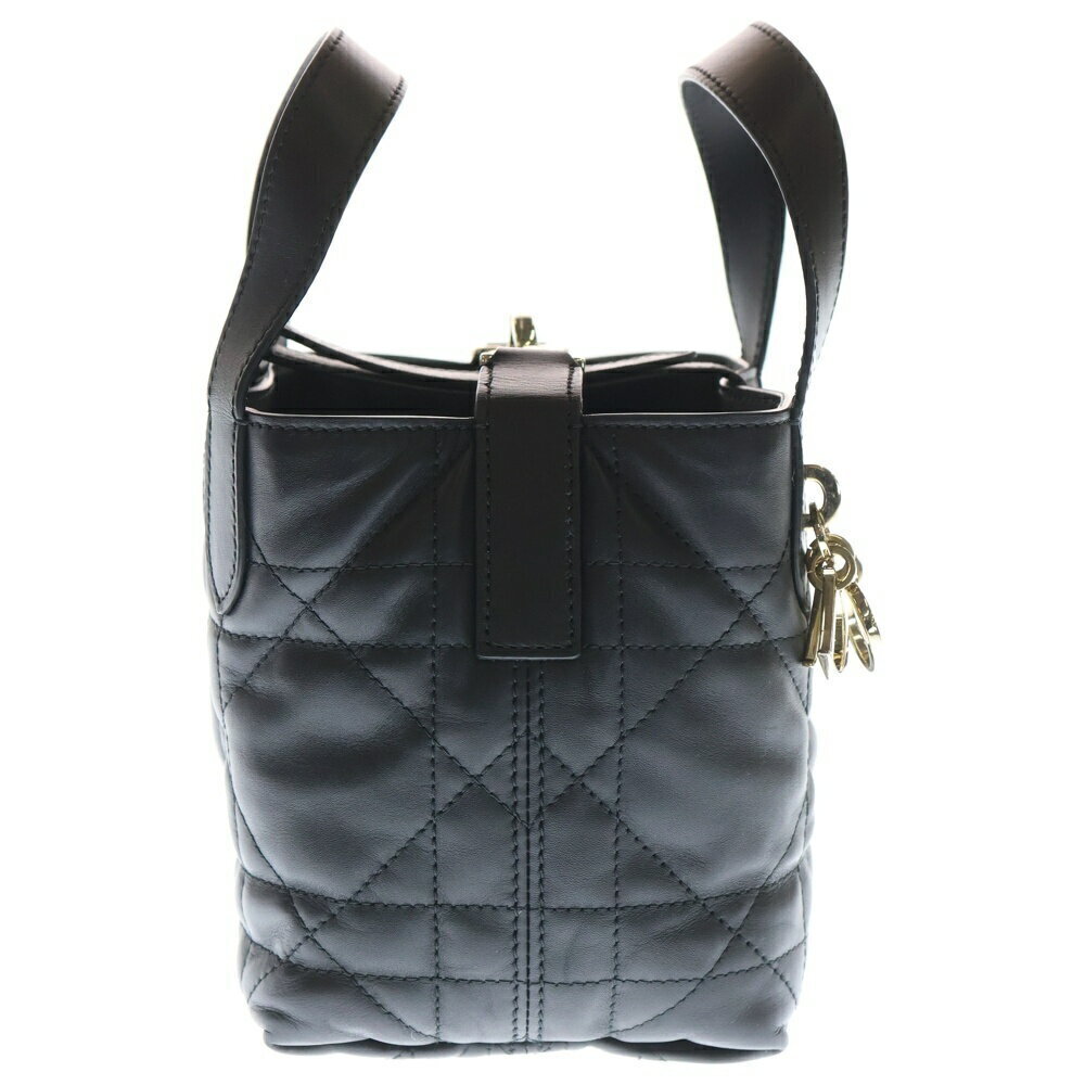 Christian Dior Macro Cannage Toujours Handbag Black Leather - Picture 3 of 6